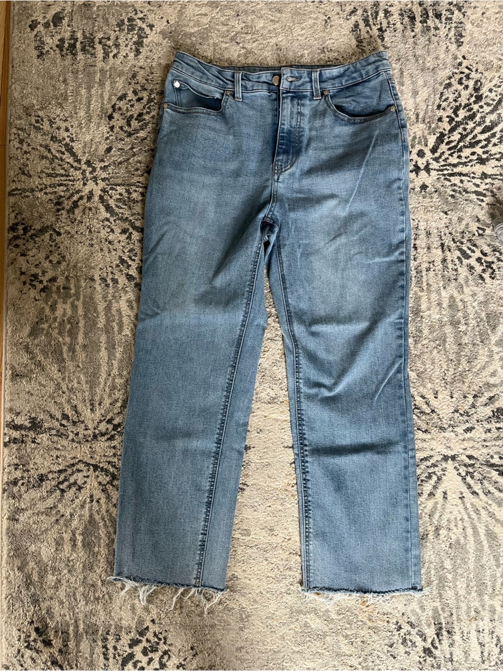 Oat New York Light Blue Wide-Leg High-Rise Jeans